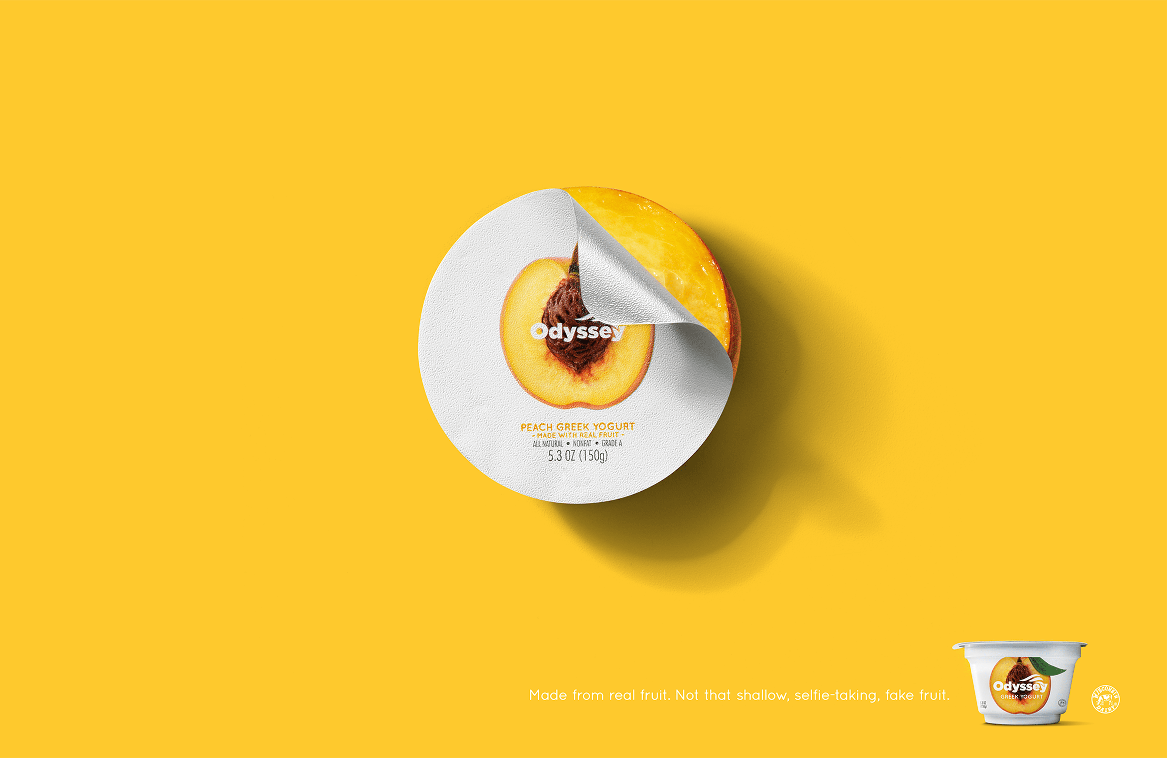 Odyssey greek yogurt peach ad