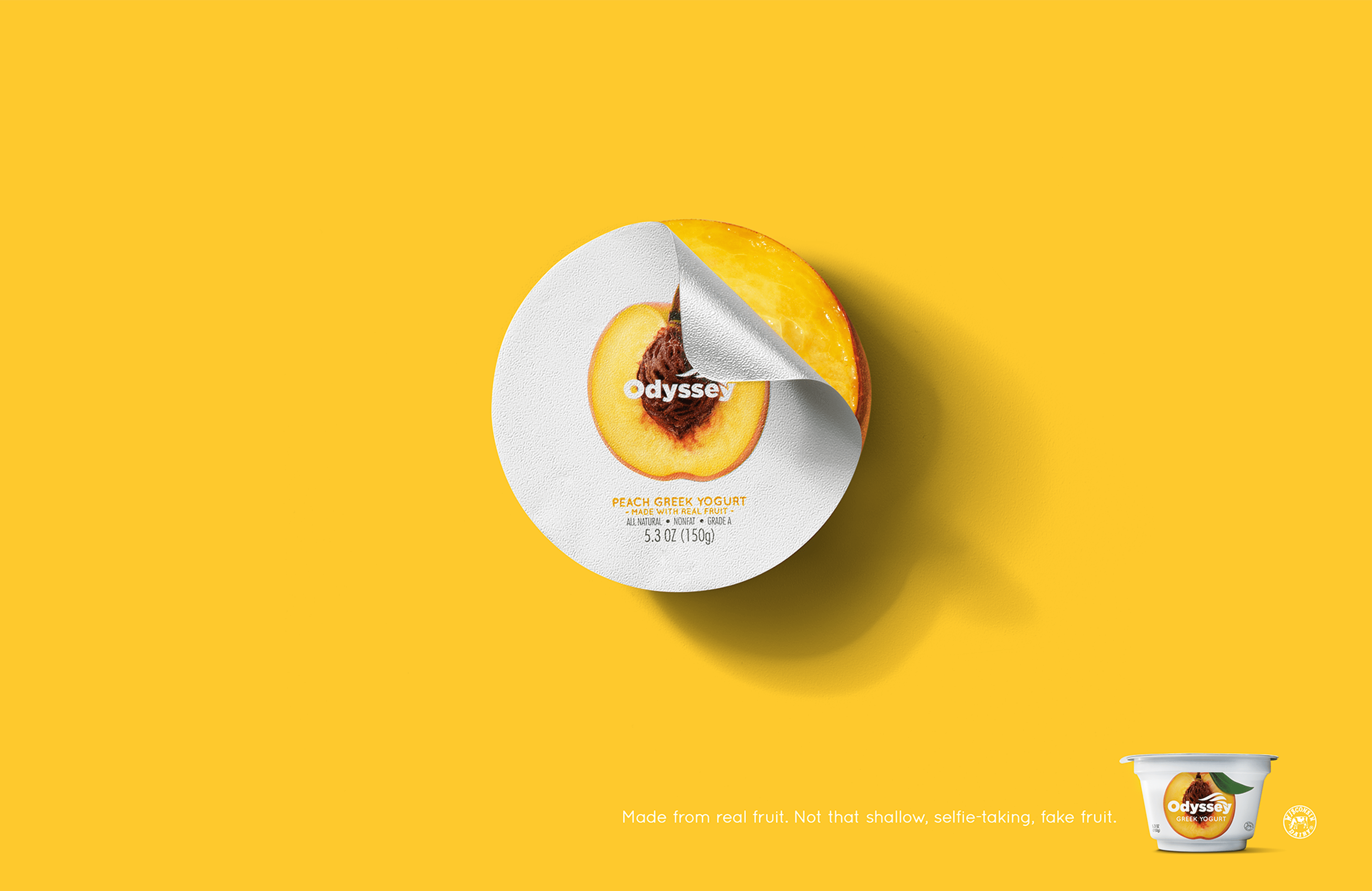 Odyssey greek yogurt peach ad 