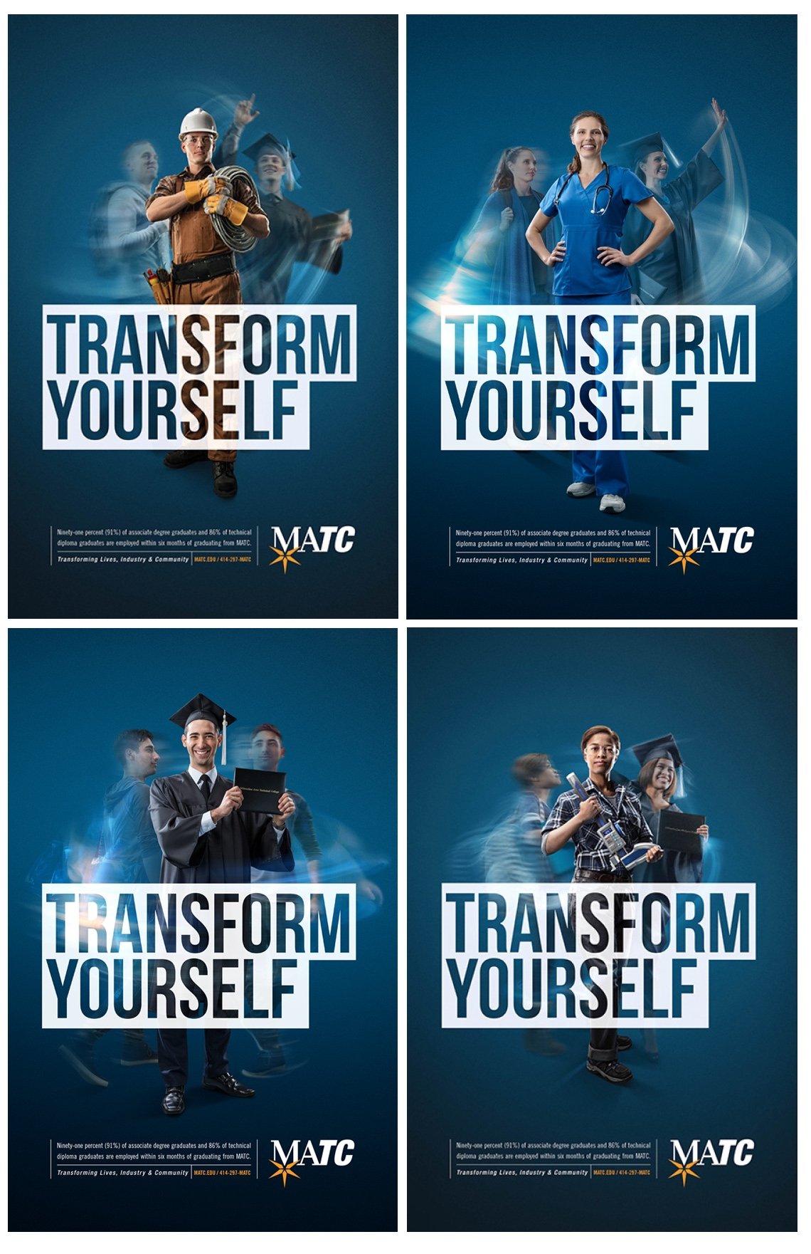 MATC Transform Yourself Ads collage 