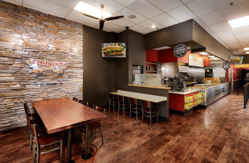 Cousins Subs New restaurant Interiors design  