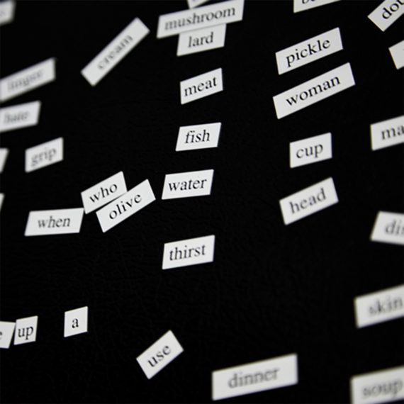 Words on fridge