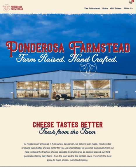 Ponderosa Farmstead print ad