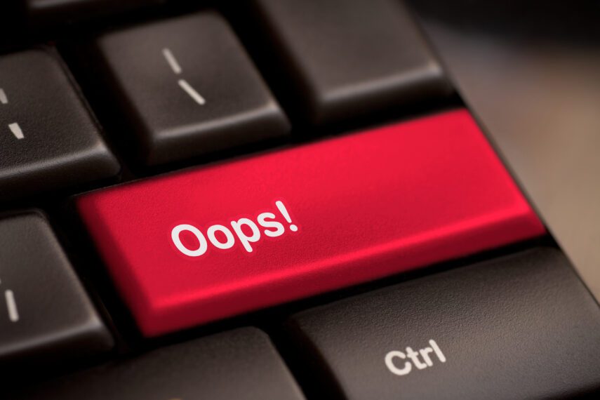 oops key on keyboard