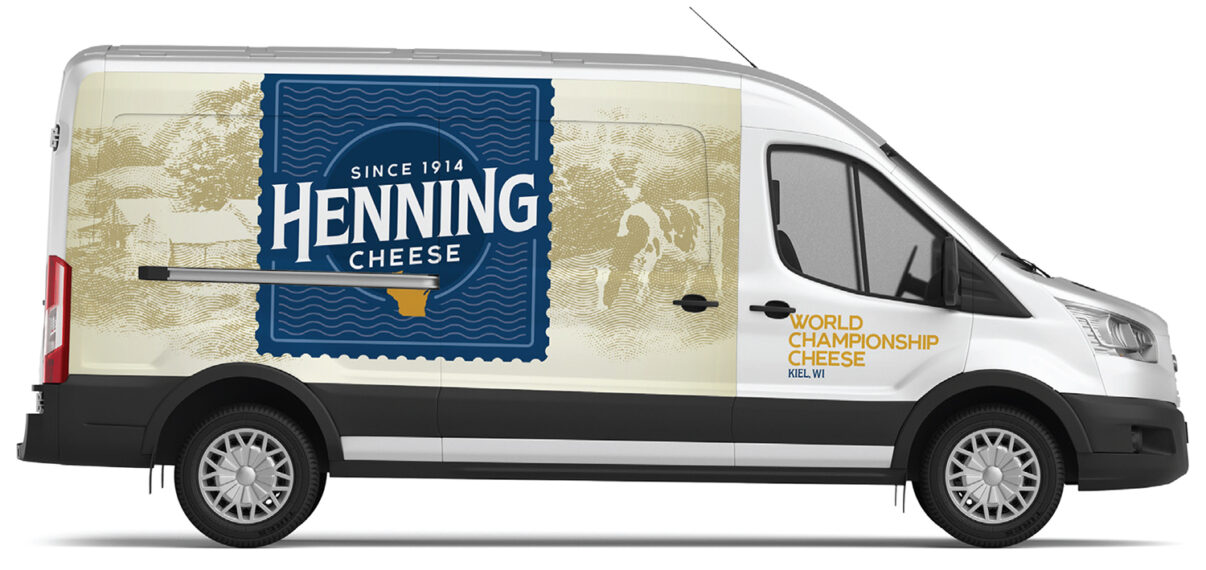 henning cheese vehicle wrap