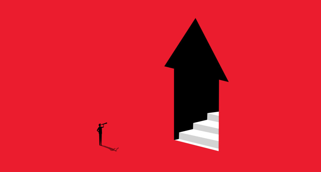 paid search trends featured image, visual representation of a user seeking a way forward