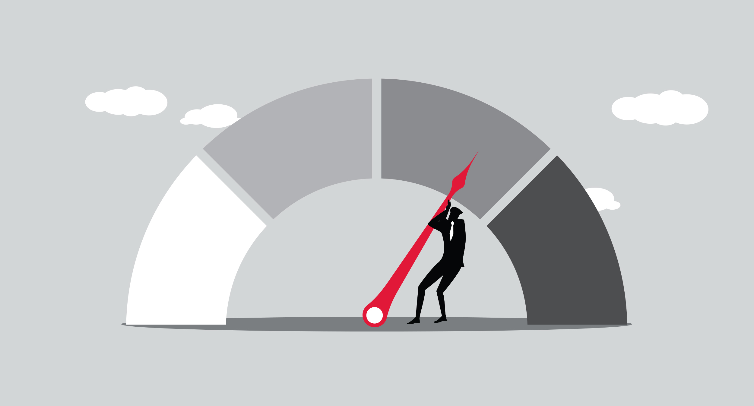 measuring pr impact beyond impressions, visual of man moving a dial upwards